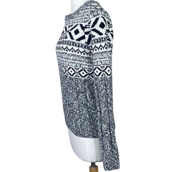 The Normal Brand Koda Jacquard Sweater Cotton Black and Whit - Picture 3 of 7